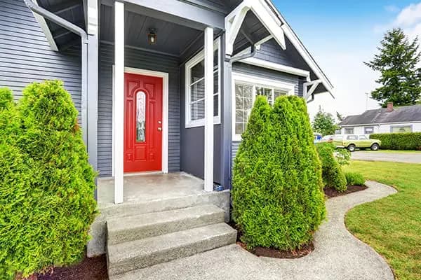 Rebuilt covered front porch and entry